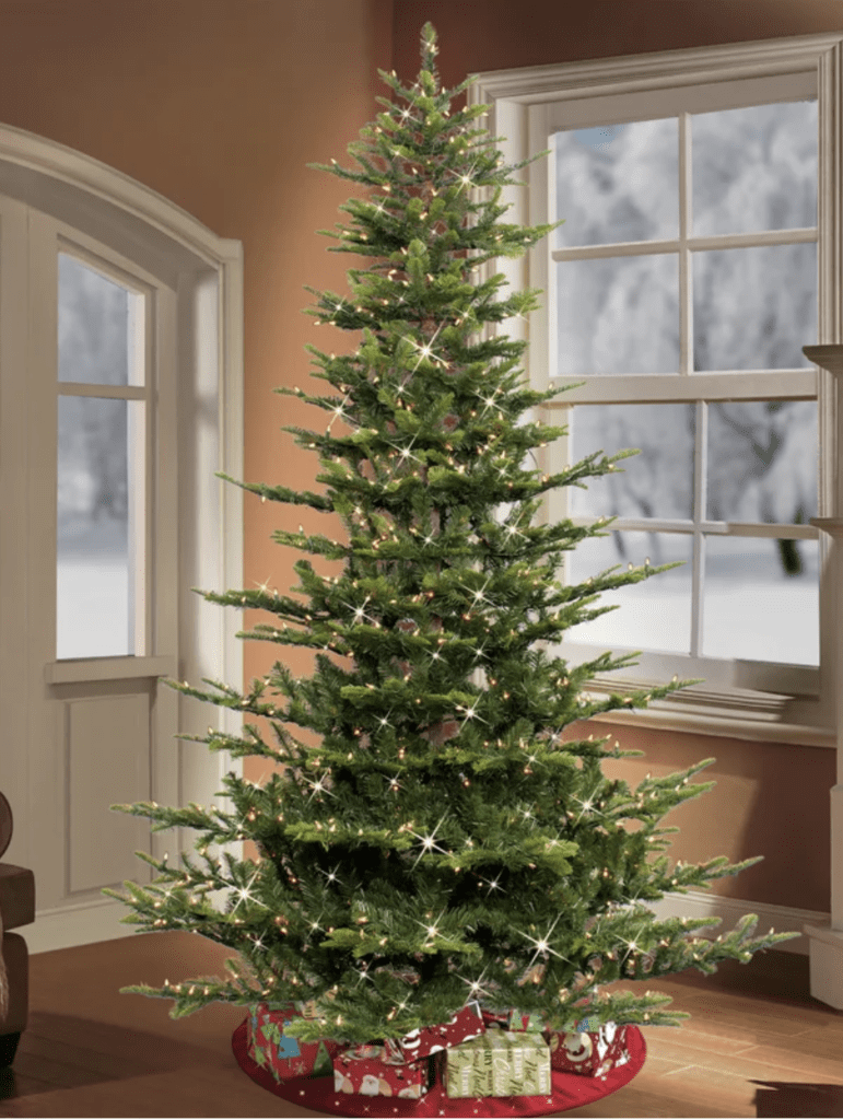 A large Christmas tree